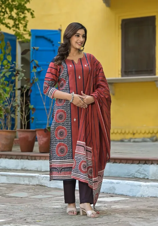 Designer straight suit