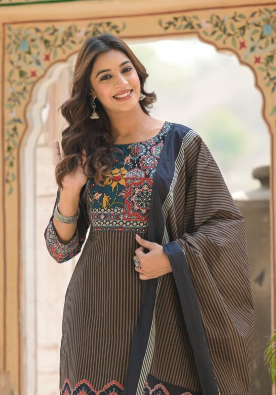 Designer straight suit
